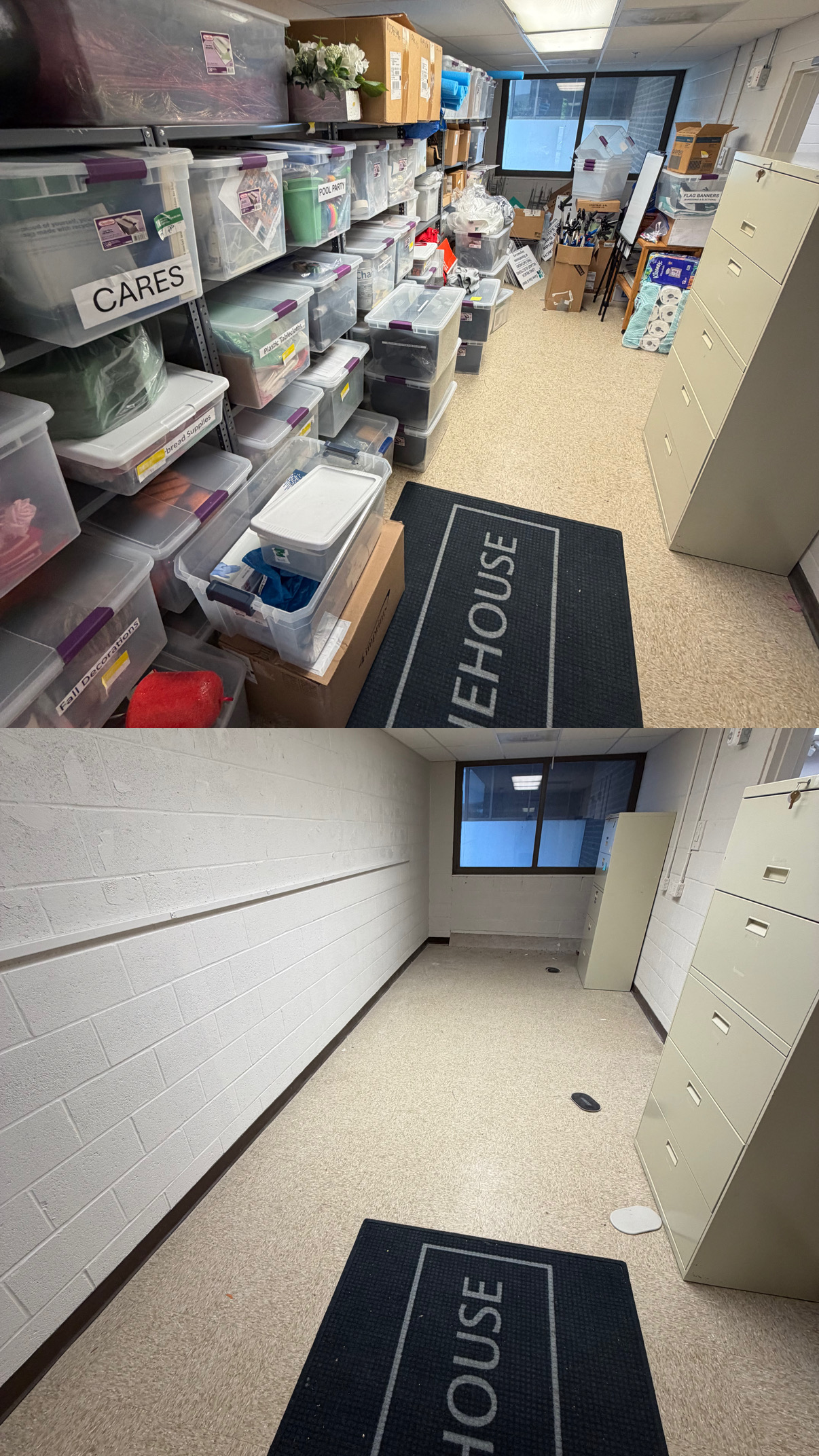Clean and organized storage area after junk removal